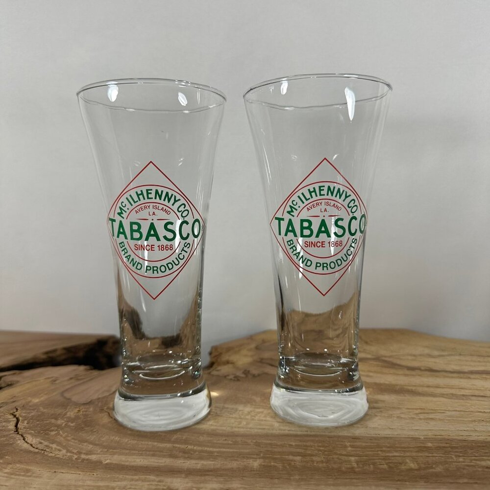 McILHenny Company - Tabasco HOT Sauce - Pilsner Beer Glasses - Set of two (2)